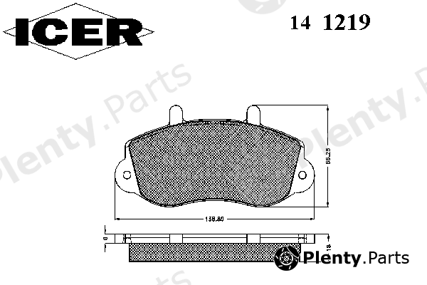  ICER part 141219 Brake Pad Set, disc brake