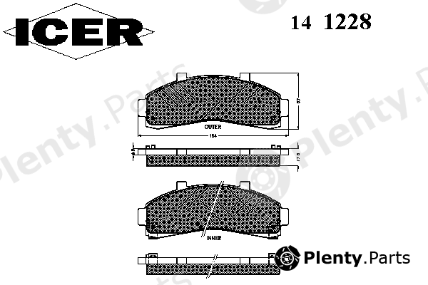  ICER part 141228 Brake Pad Set, disc brake
