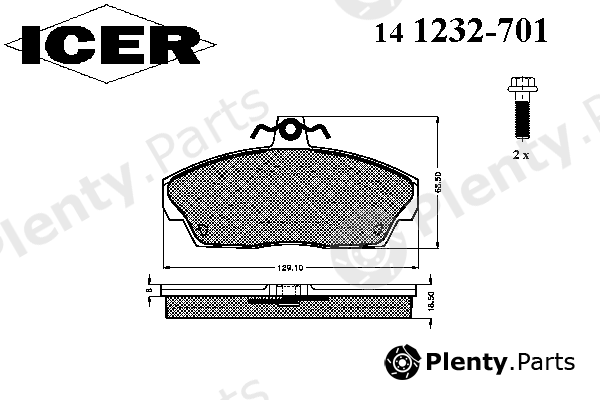  ICER part 141232-701 (141232701) Brake Pad Set, disc brake