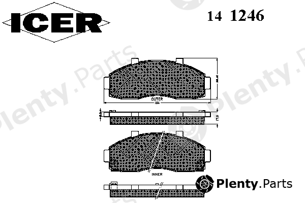  ICER part 141246 Brake Pad Set, disc brake