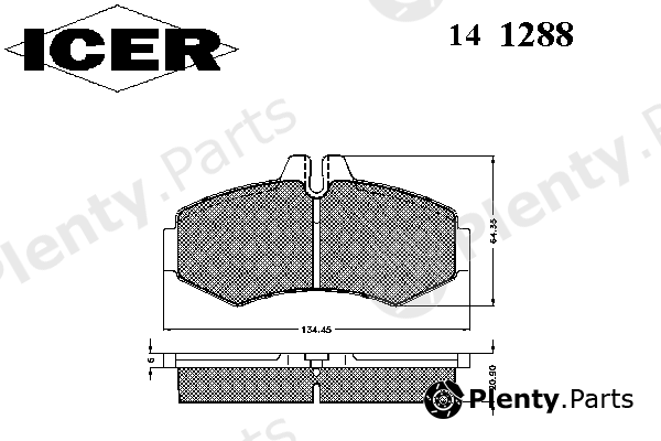  ICER part 141288 Brake Pad Set, disc brake