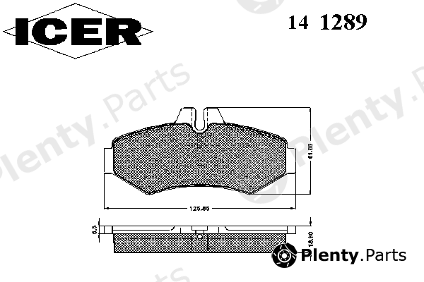  ICER part 141289 Brake Pad Set, disc brake