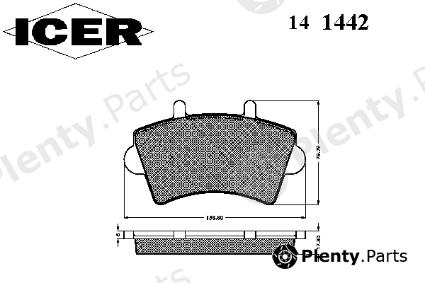  ICER part 141442 Brake Pad Set, disc brake