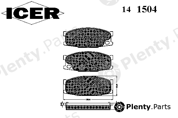  ICER part 141504 Brake Pad Set, disc brake