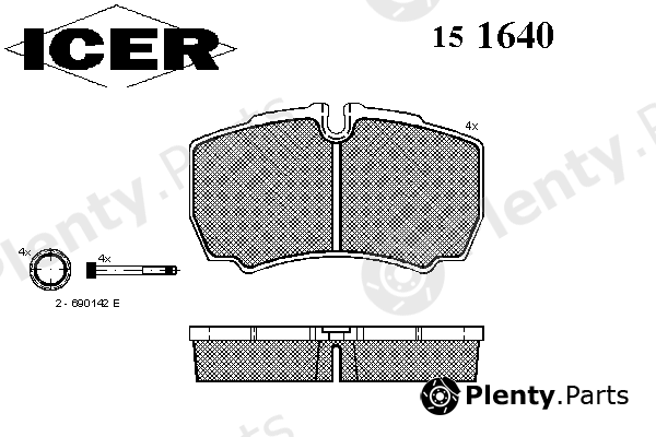  ICER part 151640 Brake Pad Set, disc brake