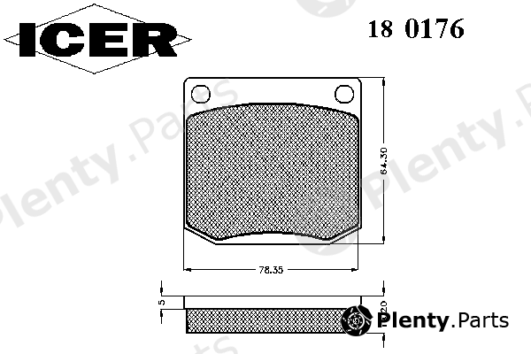  ICER part 180176 Brake Pad Set, disc brake