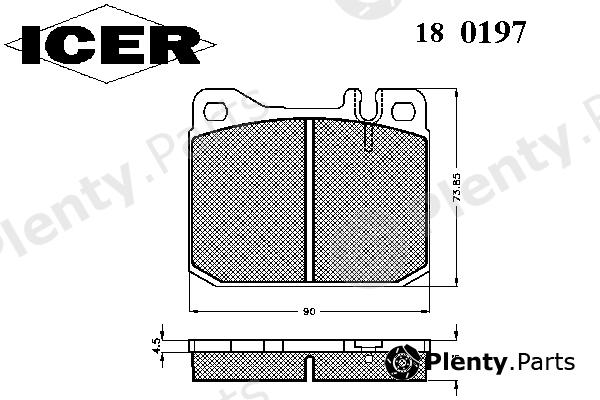  ICER part 180197 Brake Pad Set, disc brake