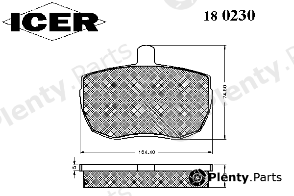  ICER part 180230 Brake Pad Set, disc brake