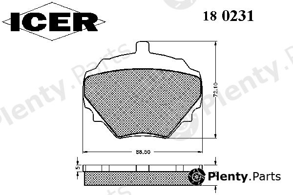  ICER part 180231 Brake Pad Set, disc brake