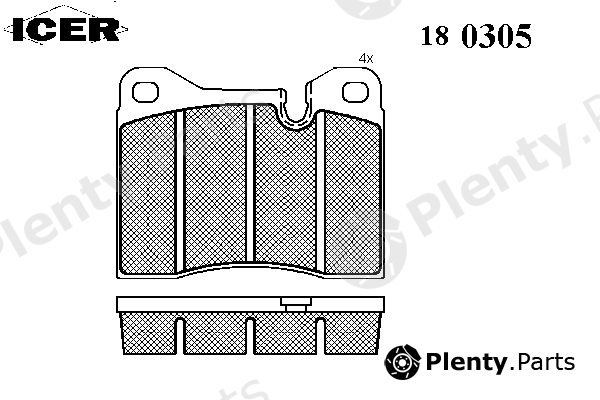  ICER part 180305 Brake Pad Set, disc brake