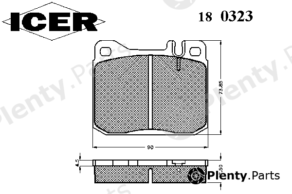  ICER part 180323 Brake Pad Set, disc brake
