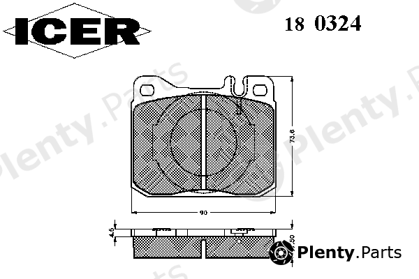  ICER part 180324 Brake Pad Set, disc brake