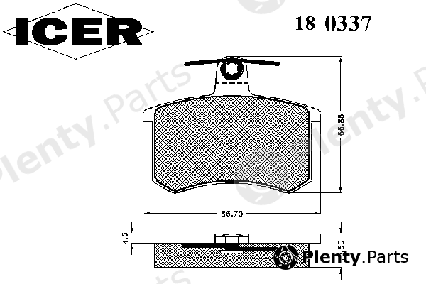  ICER part 180337 Brake Pad Set, disc brake