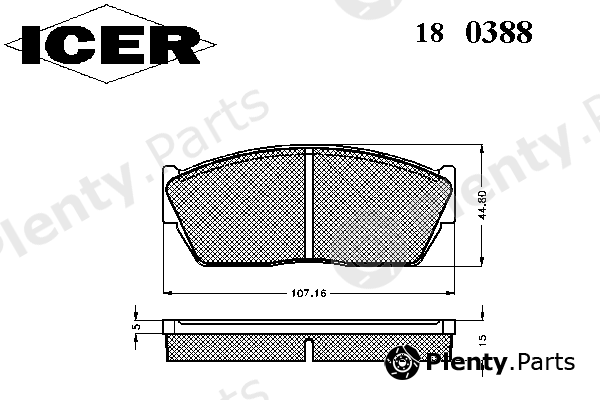  ICER part 180388 Brake Pad Set, disc brake