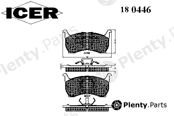  ICER part 180446 Brake Pad Set, disc brake