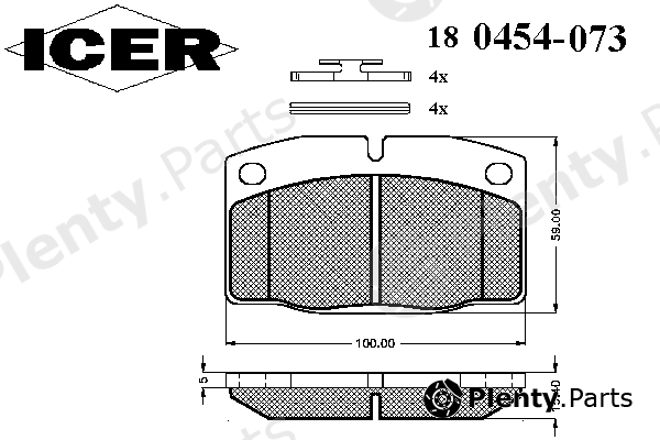  ICER part 180454-073 (180454073) Brake Pad Set, disc brake