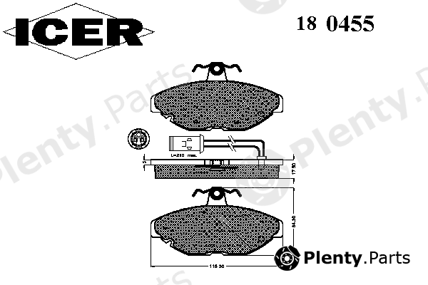  ICER part 180455 Brake Pad Set, disc brake