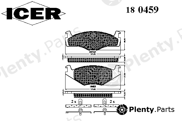  ICER part 180459 Brake Pad Set, disc brake