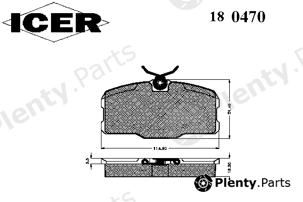  ICER part 180470 Brake Pad Set, disc brake