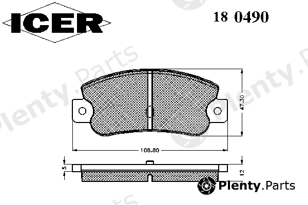  ICER part 180490 Brake Pad Set, disc brake