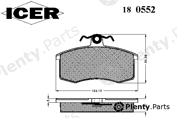  ICER part 180552 Brake Pad Set, disc brake