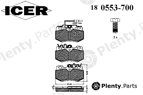 ICER part 180553-700 (180553700) Brake Pad Set, disc brake