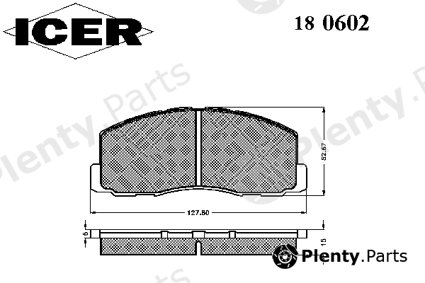  ICER part 180602 Brake Pad Set, disc brake