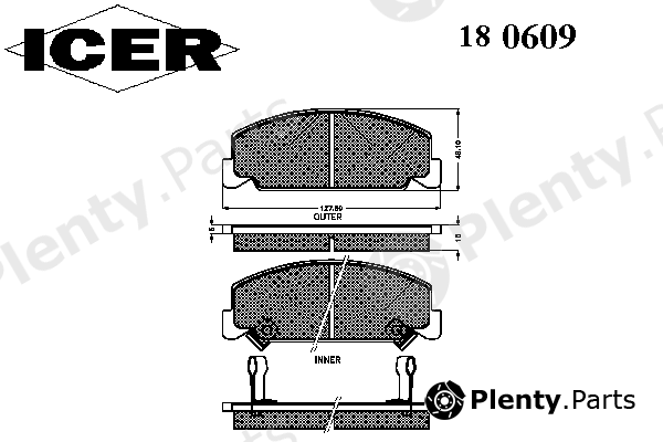  ICER part 180609 Brake Pad Set, disc brake