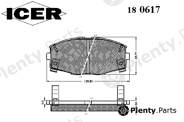 ICER part 180617 Brake Pad Set, disc brake