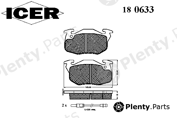 ICER part 180633 Brake Pad Set, disc brake