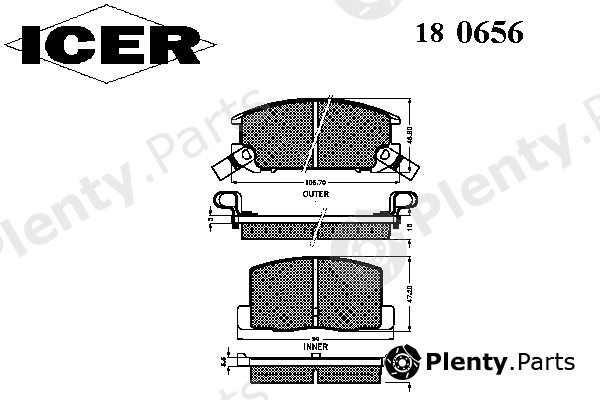  ICER part 180656 Brake Pad Set, disc brake
