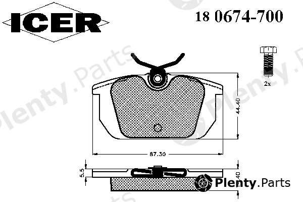 ICER part 180674-700 (180674700) Brake Pad Set, disc brake