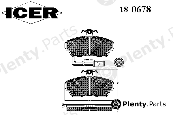  ICER part 180678 Brake Pad Set, disc brake