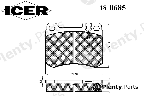  ICER part 180685 Brake Pad Set, disc brake