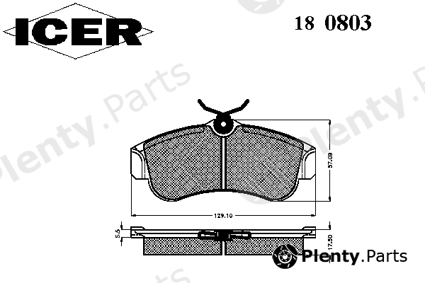  ICER part 180803 Brake Pad Set, disc brake