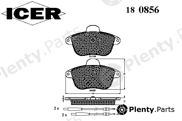  ICER part 180856 Brake Pad Set, disc brake