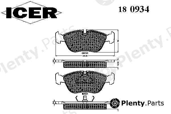  ICER part 180934 Brake Pad Set, disc brake