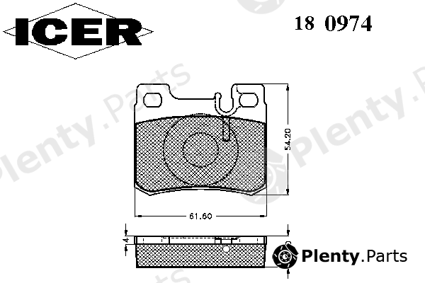  ICER part 180974 Brake Pad Set, disc brake