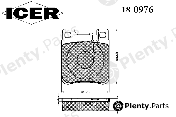  ICER part 180976 Brake Pad Set, disc brake