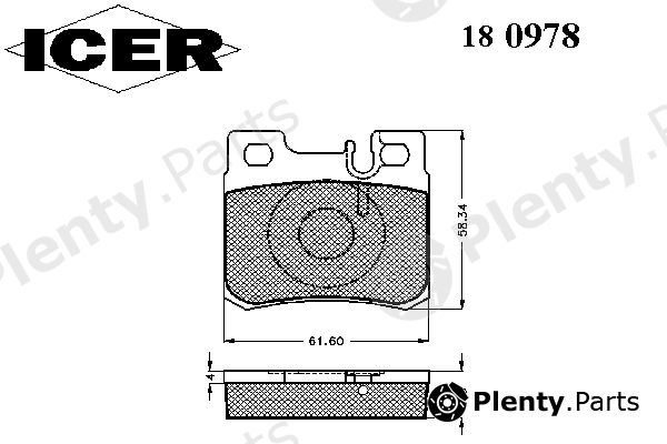  ICER part 180978 Brake Pad Set, disc brake