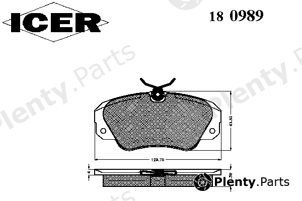  ICER part 180989 Brake Pad Set, disc brake