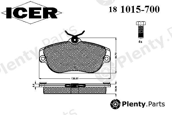  ICER part 181015-700 (181015700) Brake Pad Set, disc brake