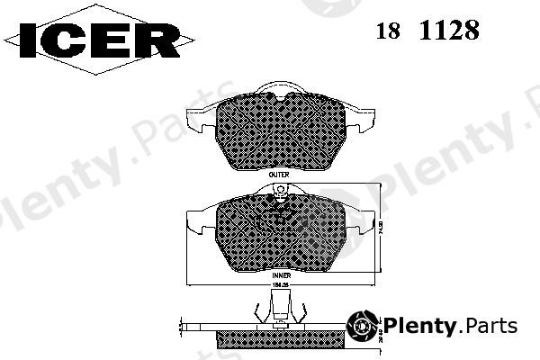  ICER part 181128 Brake Pad Set, disc brake