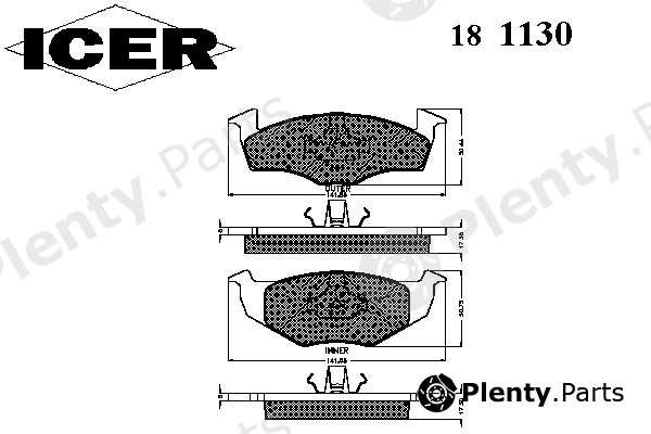  ICER part 181130 Brake Pad Set, disc brake