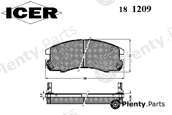  ICER part 181209 Brake Pad Set, disc brake