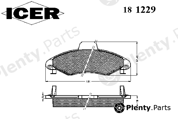  ICER part 181229 Brake Pad Set, disc brake