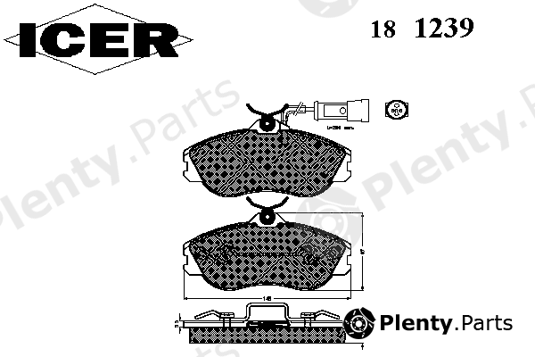  ICER part 181239 Brake Pad Set, disc brake