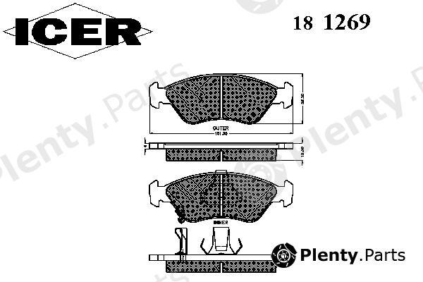  ICER part 181269 Brake Pad Set, disc brake