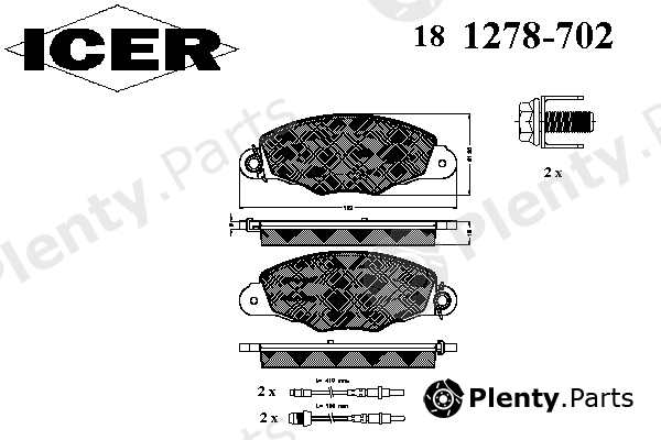  ICER part 181278-702 (181278702) Brake Pad Set, disc brake