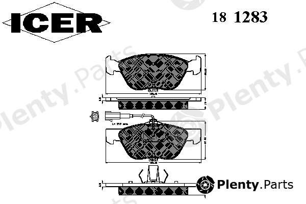  ICER part 181283 Brake Pad Set, disc brake